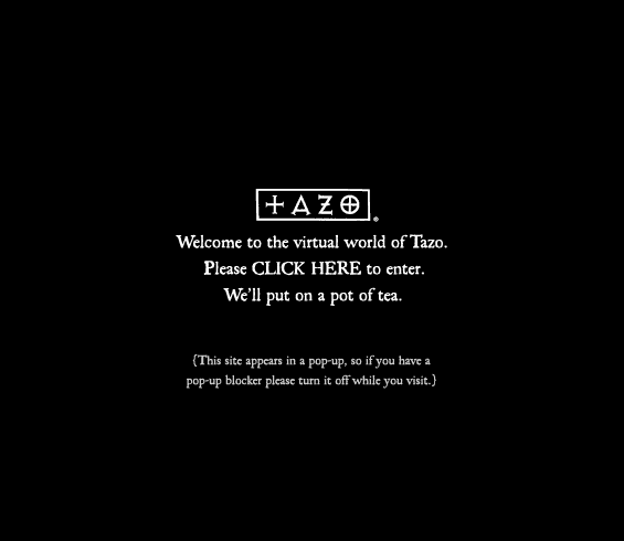 Tazo page to launch popup site